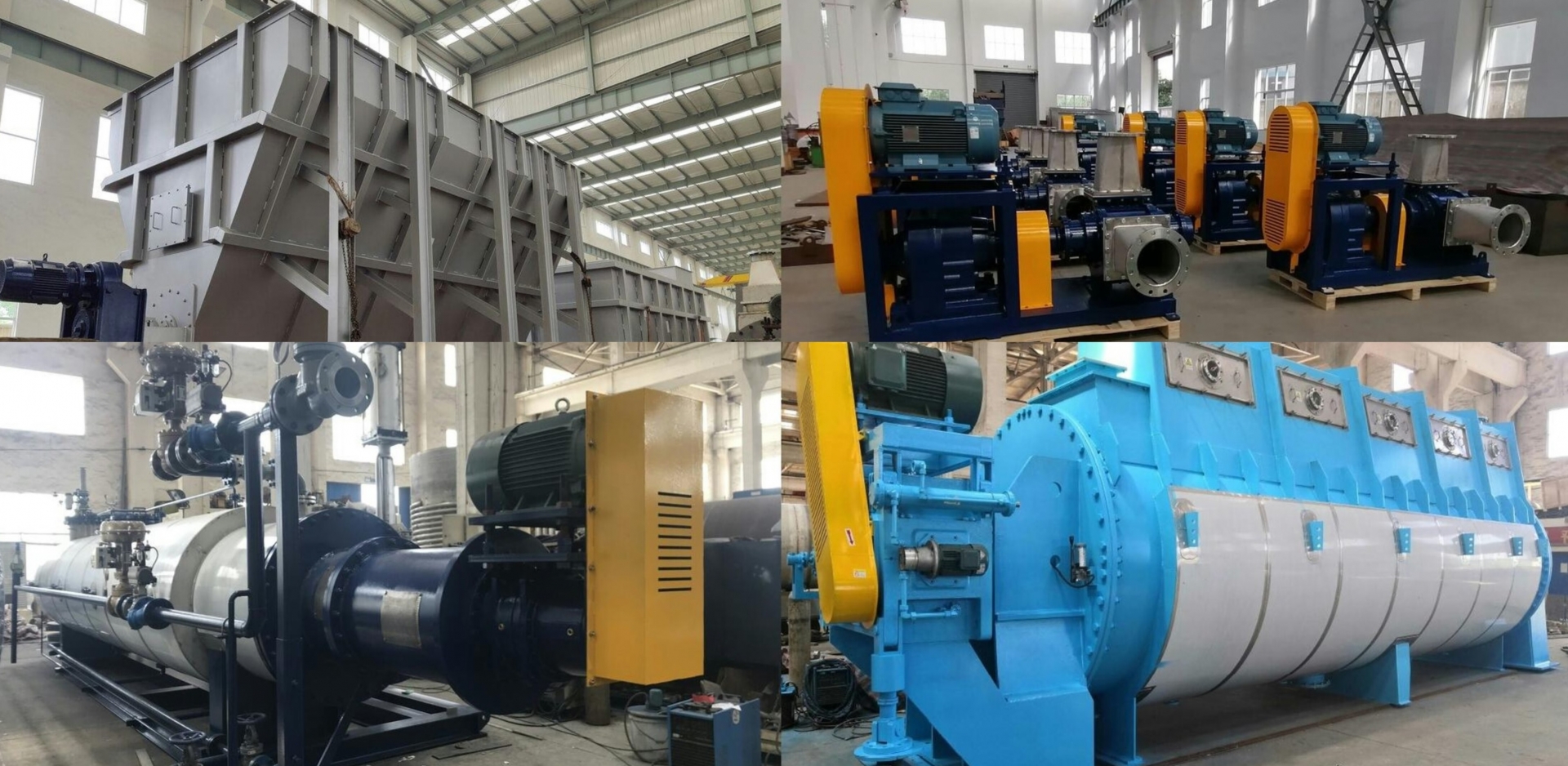 Meat rendering and fish meal processing machines, rotary disc dryer, lamella pump, twin screw press