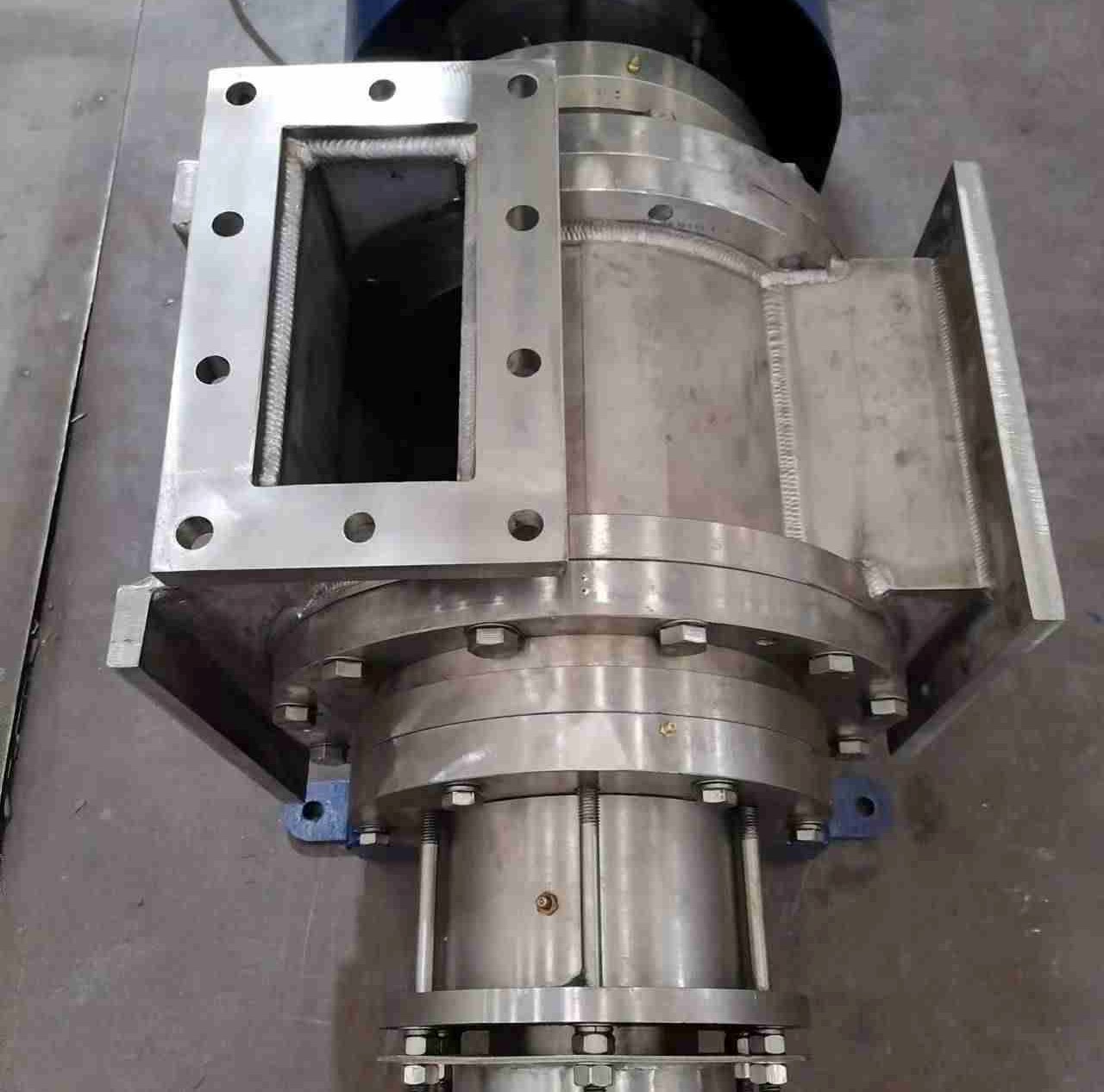 Stainless steel lamellar pump for slaughterhouse waste, fish waste and biogas plants